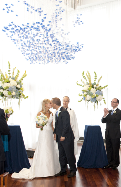 Ross Meredith's Blue and Green Wedding Flowers at Sequoia