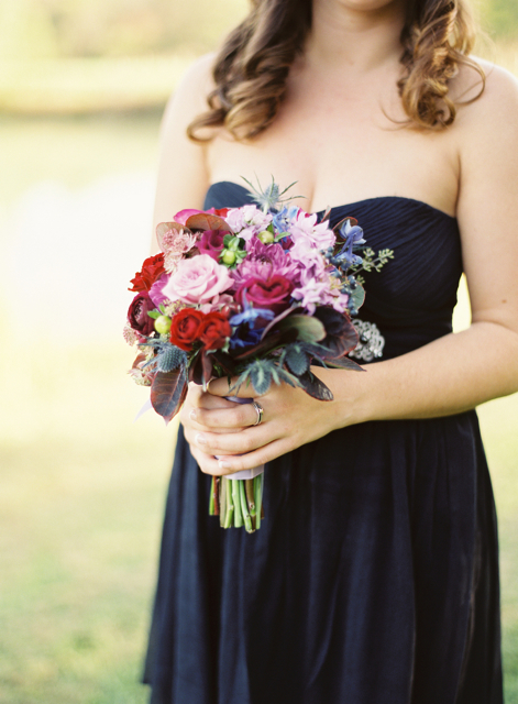 maids bouquet, blue wedding flowers, purple wedding flowers, loudoun weddings, holly chapple, middleburg weddings