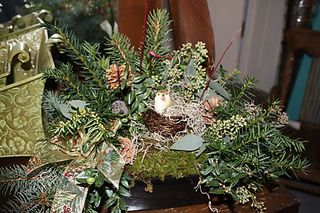 Christmas Floral Designs, On A Whim Antiques, Holiday Decor, Christmas Greens, Lucketts