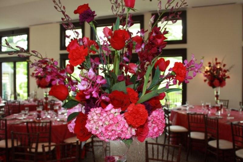 orchid, gladiolas, rose, hydrangea