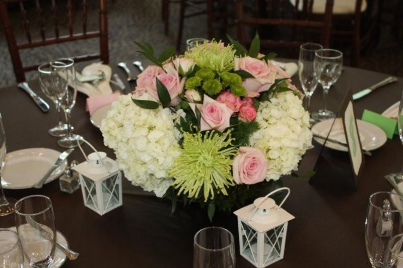 hydrangea, mums, roses