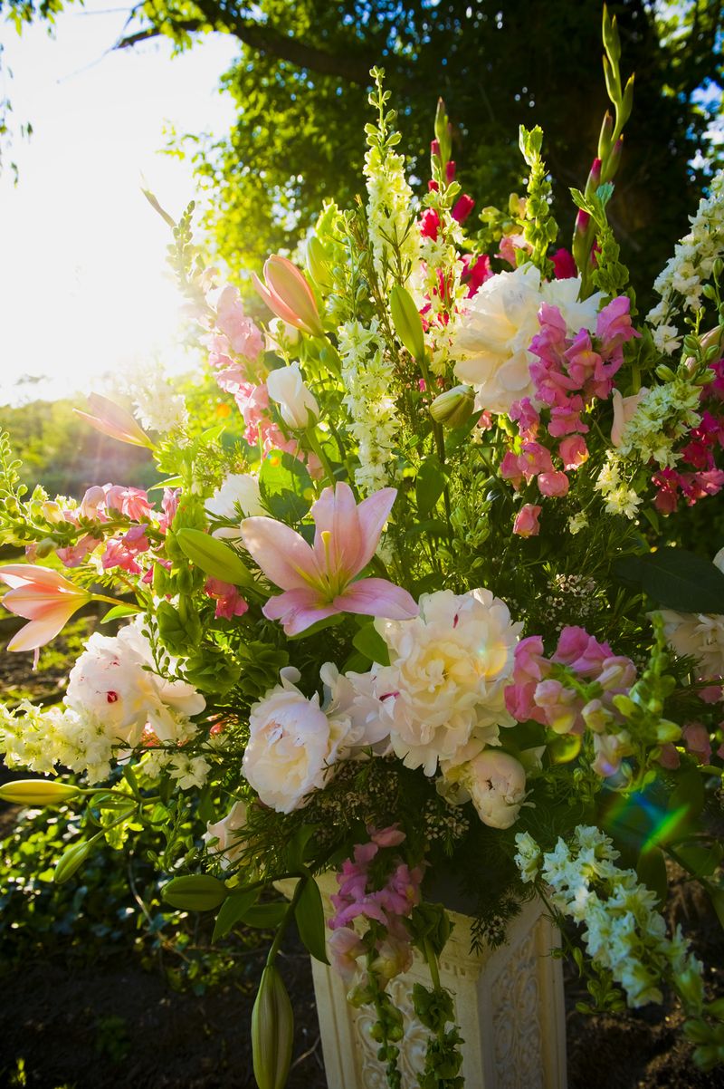 peonies, gladiola, lily