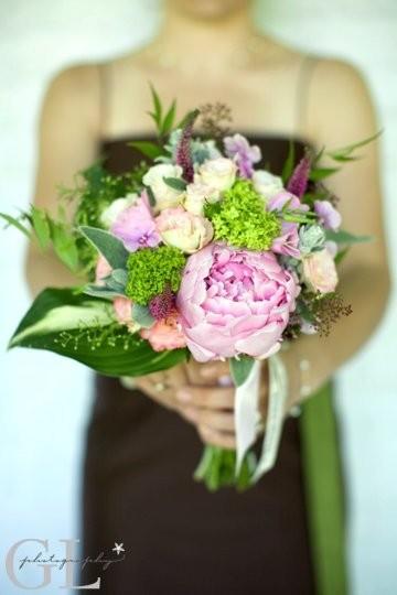 Hydrangea, Peonies, Lamb's Ear