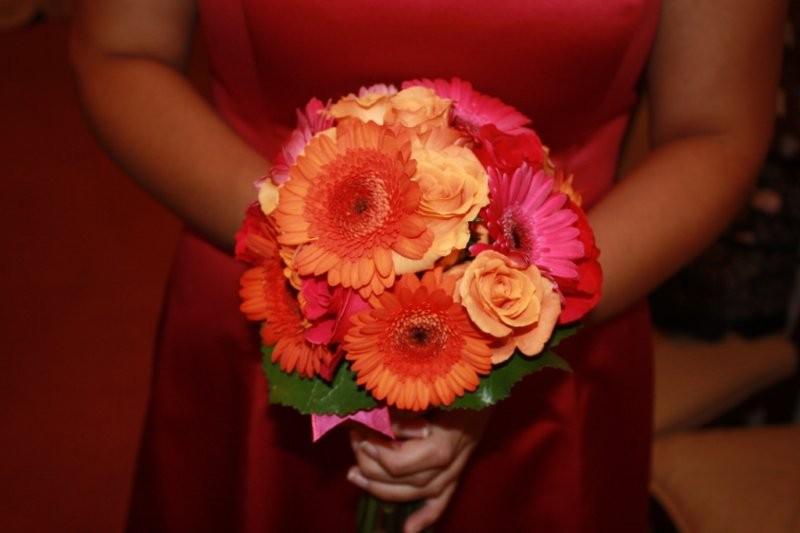 gerber daisies, roses