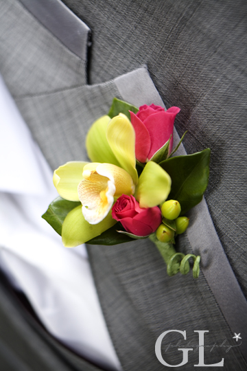 Cymbidium Orchid, Spray Roses, Hypericum Berry, Boutonniere, Genevieve Leiper Photography