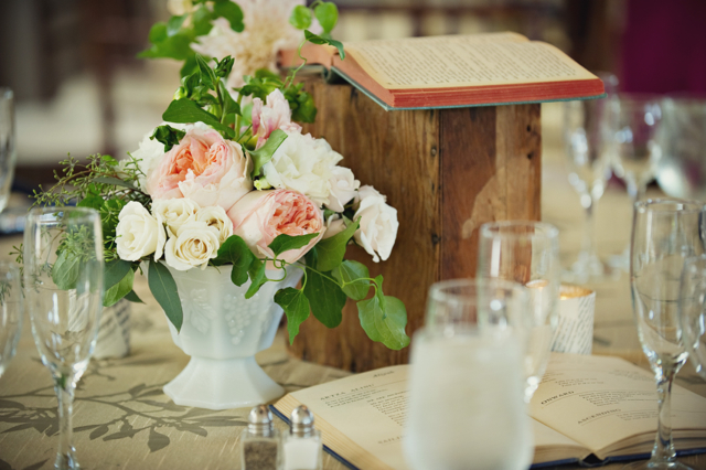 library themed wedding, whitehall manor