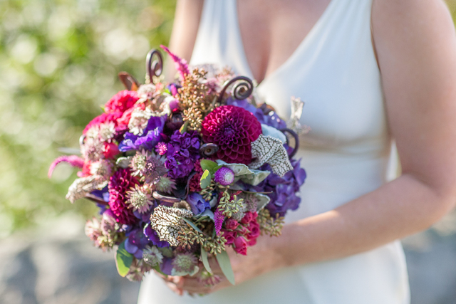 purple dahlias, wedding flowers, bridal bouquet, cobra lily, swamp lily, skyline drive