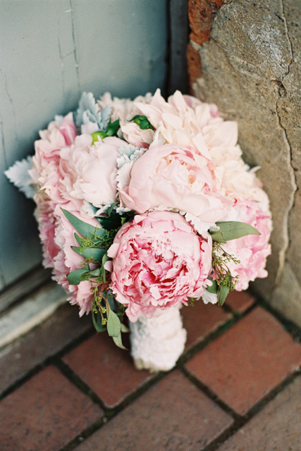 Pink peony bridal bouquet, cafe au lait bridal bouquet, Holly Chapple flowers