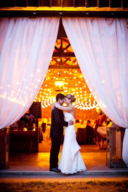 wedding drapes and lighting