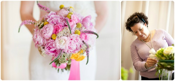 Pink bridal peonies katelyn james photography